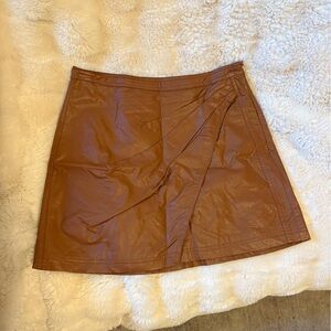 Brown Leather Skirt